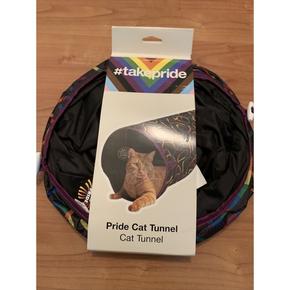 Take Pride Black Rainbow Pride Cat Tunnel Black Mult-Ciolor